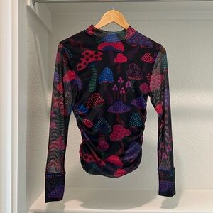 BNWT Farm Rio Magic Mushroom Ruched Top